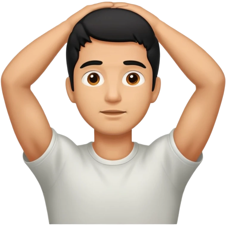 Man with hands over his neck  emoji