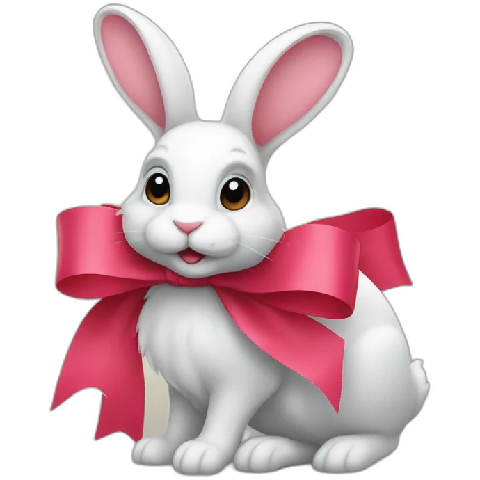ribbon rabbit emoji