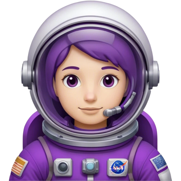 astronaut with a purple suit emoji
