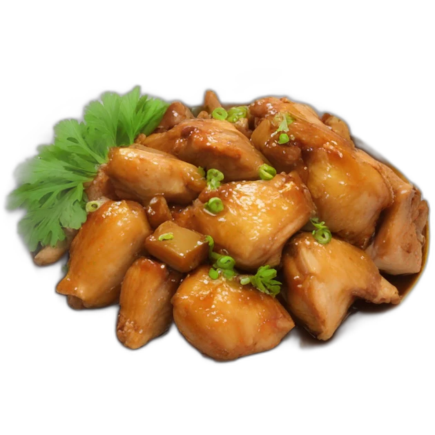 chicken pork adobo dish on a white plate emoji