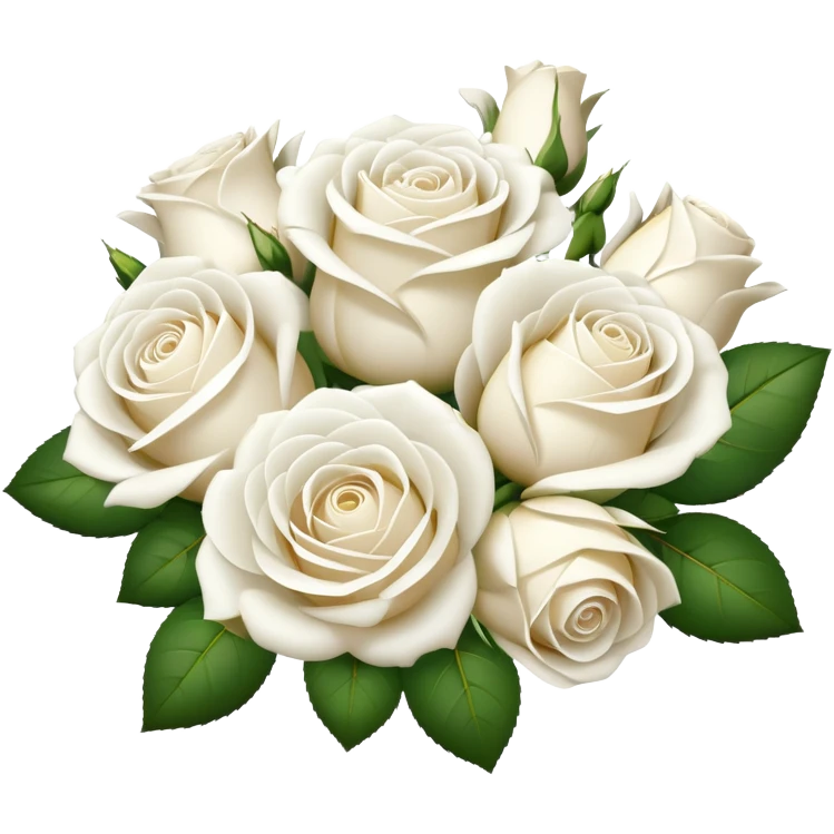 white rose flower bouqett emoji