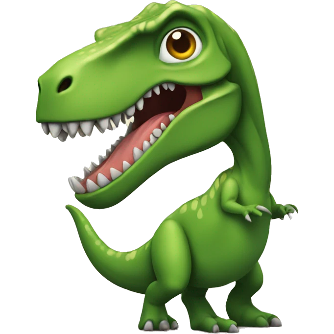 A trex holding a dinosaur  emoji