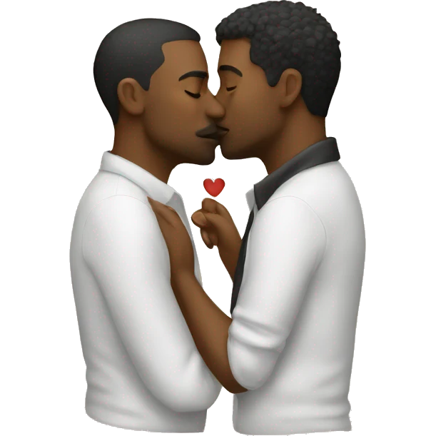 men kissing emoji
