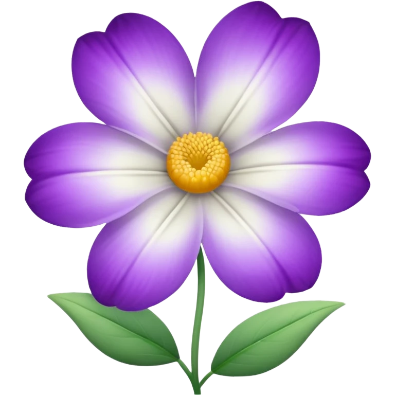 White flower and a purple flower separate  emoji