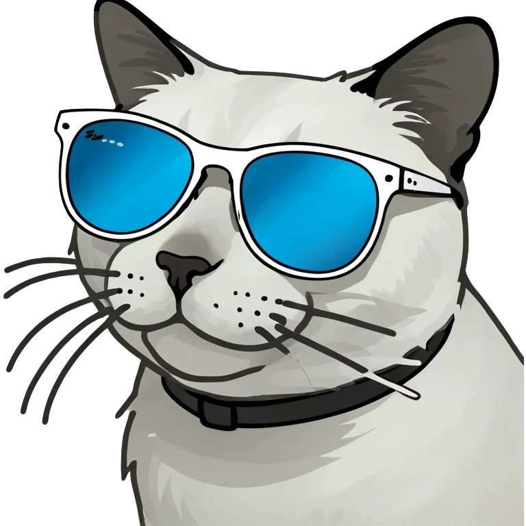 Cat with sunglasses emoji