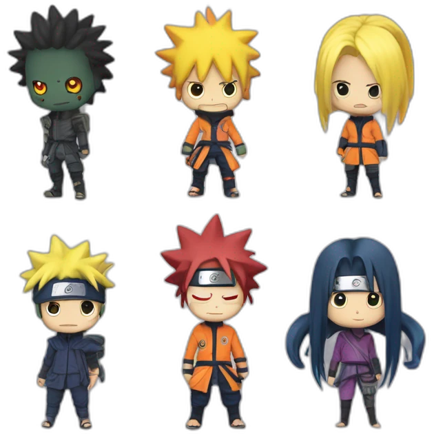 la fusion entre un kraken mignon et naruto emoji