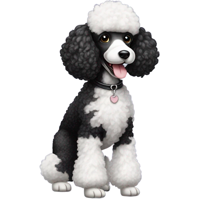 Black and white poodle emoji