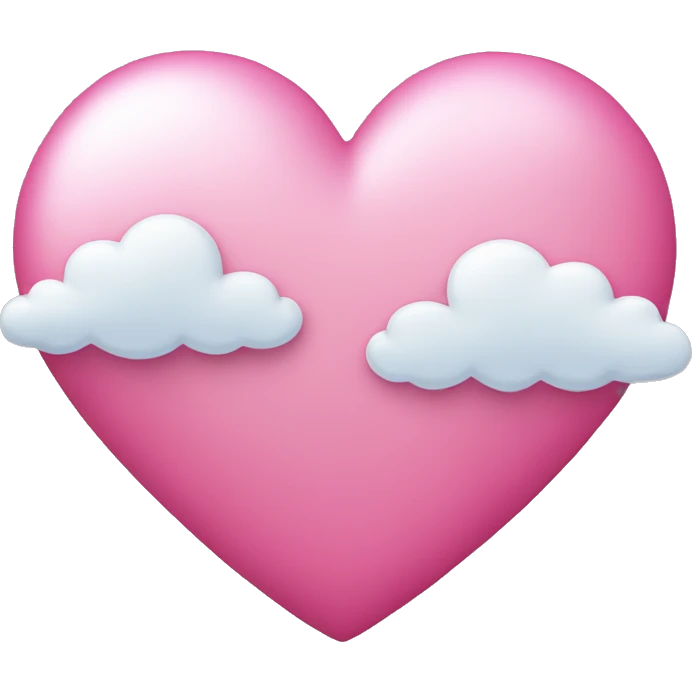 pink heart with clouds emoji