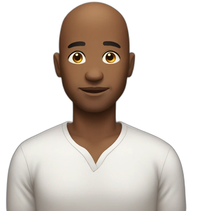 bald black man emoji