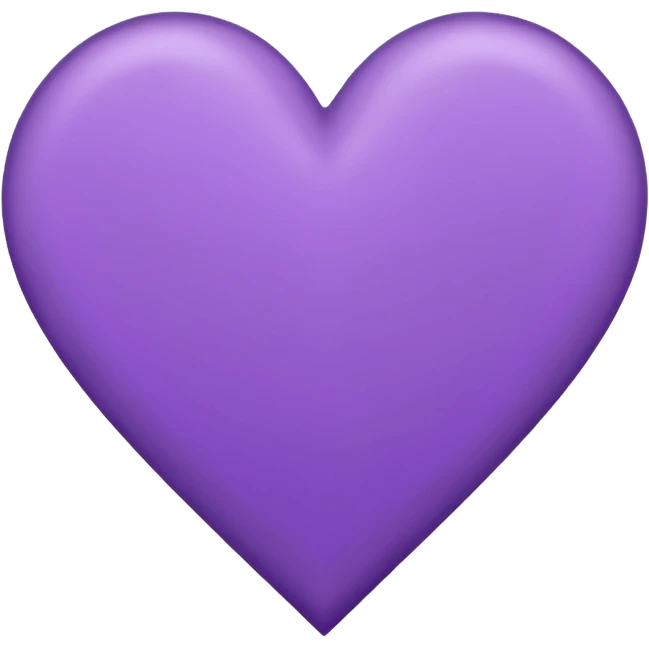  paper with Hand-drawn purple heart contur emoji