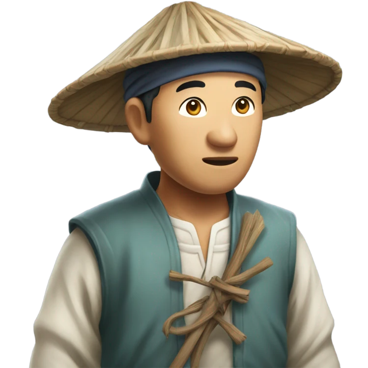 Chinese peasant photorealistic emoji