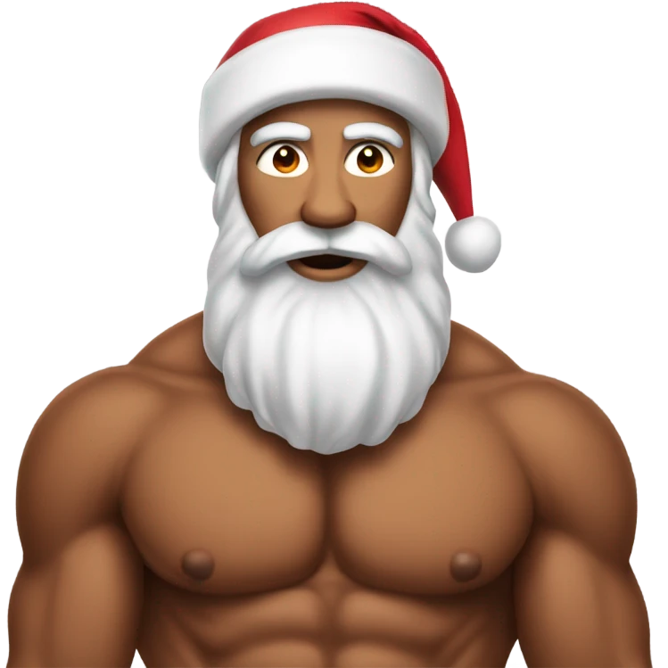 santa muscles emoji