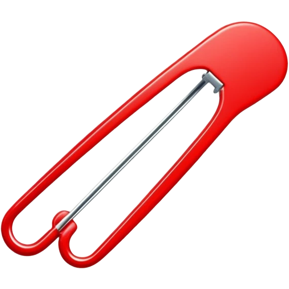 a bright red hairpin hair clip emoji