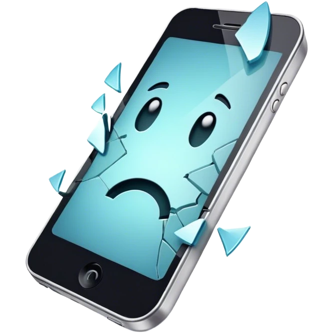 Broken phone emoji