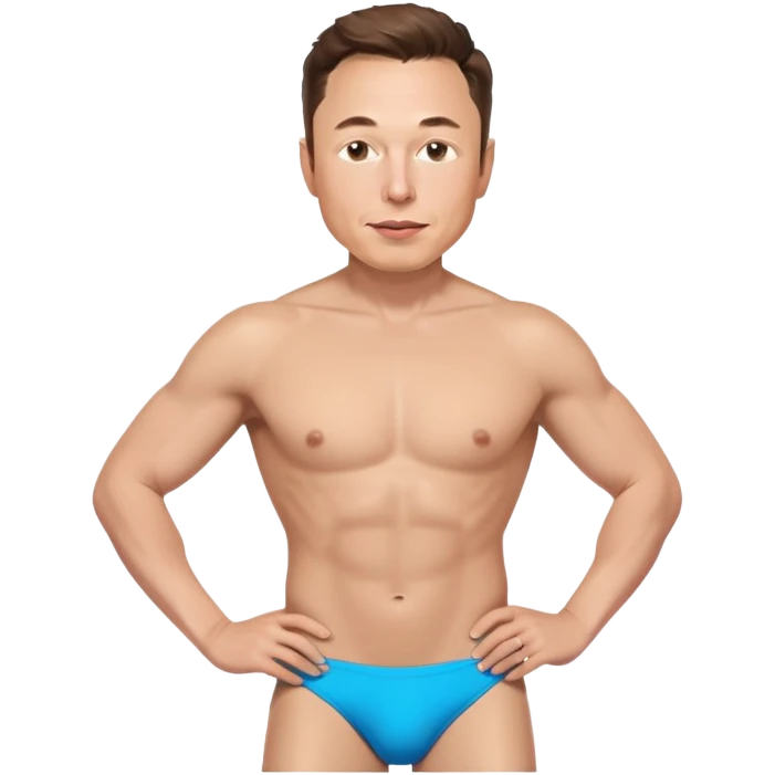 Elon musk Elon musk Elon musk in a speedo emoji