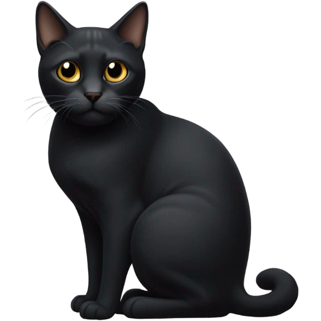 gato negro con manchas blancas emoji