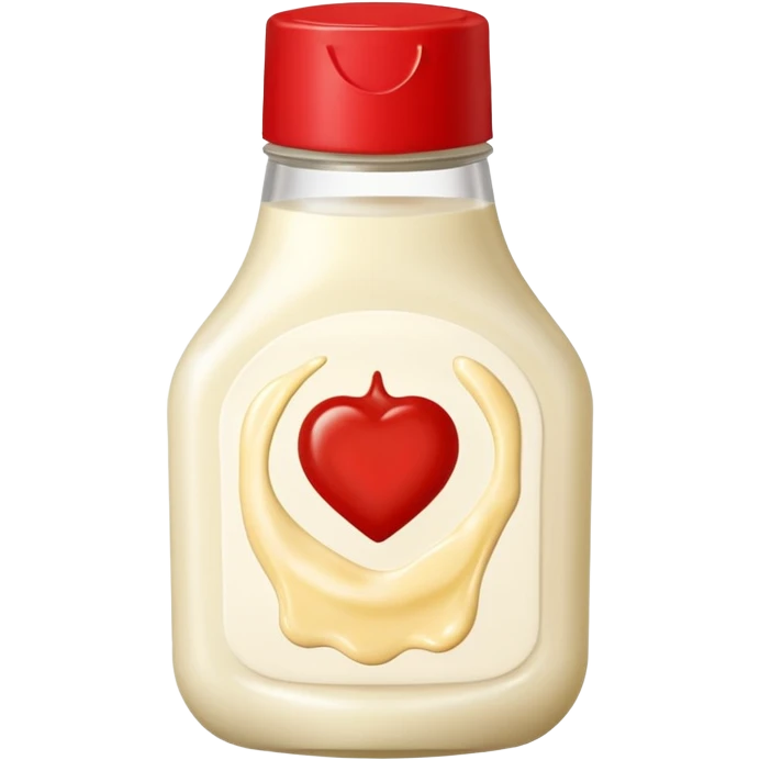 una bustina monoporzione di maionese e una ketchup da 10 ml nella stessa emoji emoji