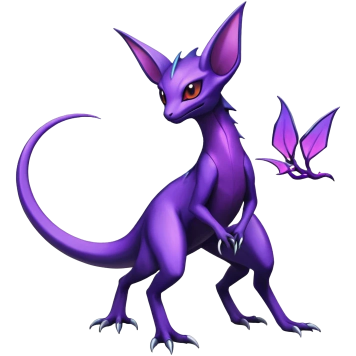 Shiny Salandit-Noivern-Espeon-Hybrid (Full body) emoji