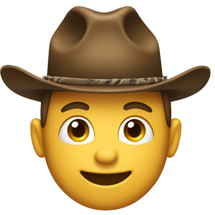 Silly face with cow boy hat emoji