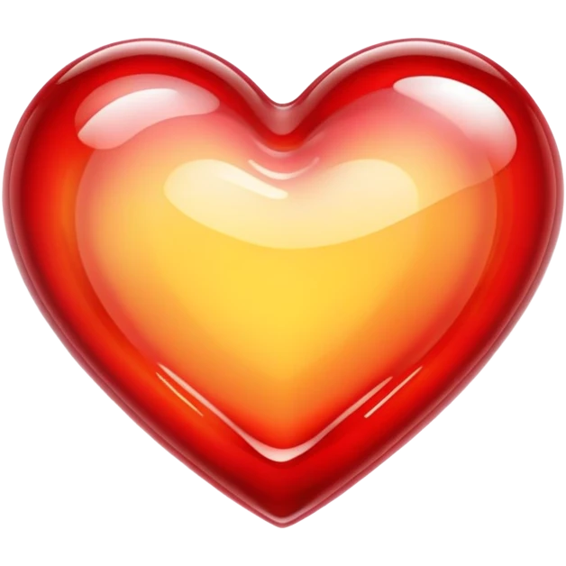 hot melting glass heart emoji