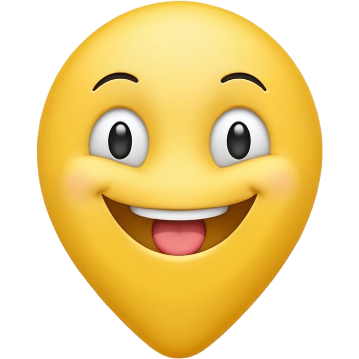 Smiling Emoji with a white penis under it emoji