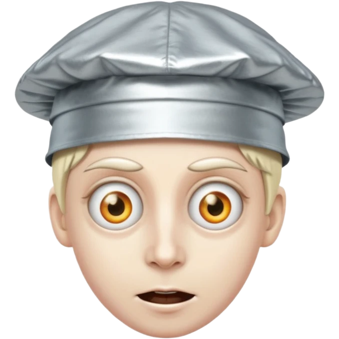 foil hat crazy eye emoji
