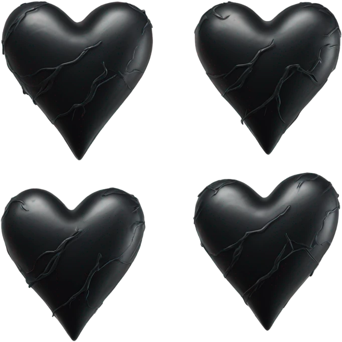 black real Heart emoji