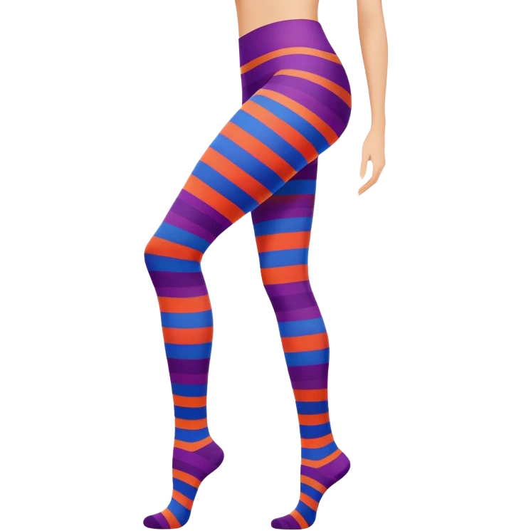 Striped colored tights emoji