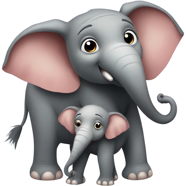 Elephant riding a monkey emoji