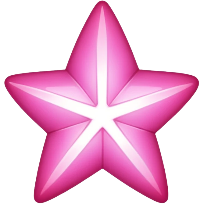 A pink star emoji