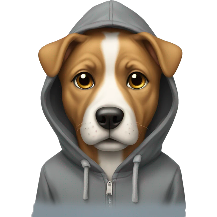 Dog wearing a hoodie emoji