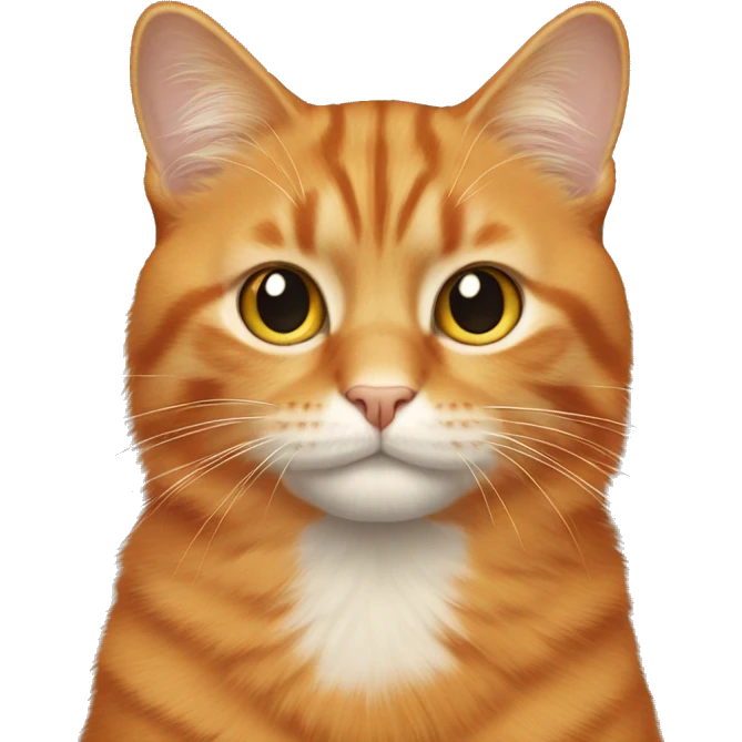 medium hair orange cat  emoji
