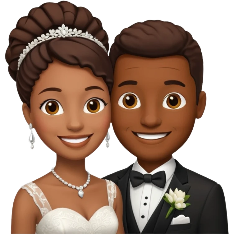 need an image of an african american wedding couple emoji