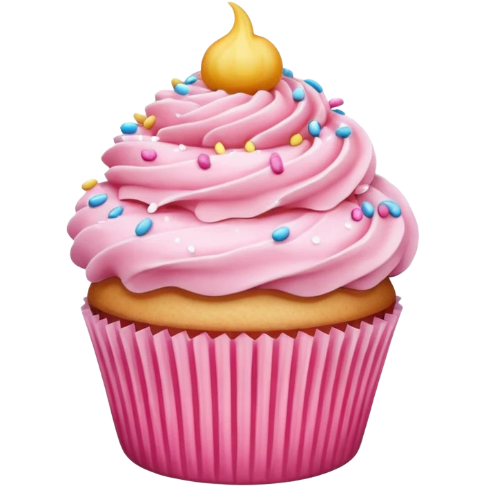 Cupcake with pink icing emoji