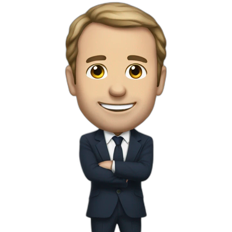 Macron say hello emoji