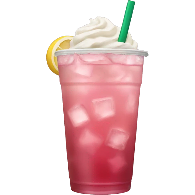pink iced tea Starbucks drink emoji