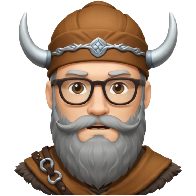 Glasses-Wearing wild viking emoji