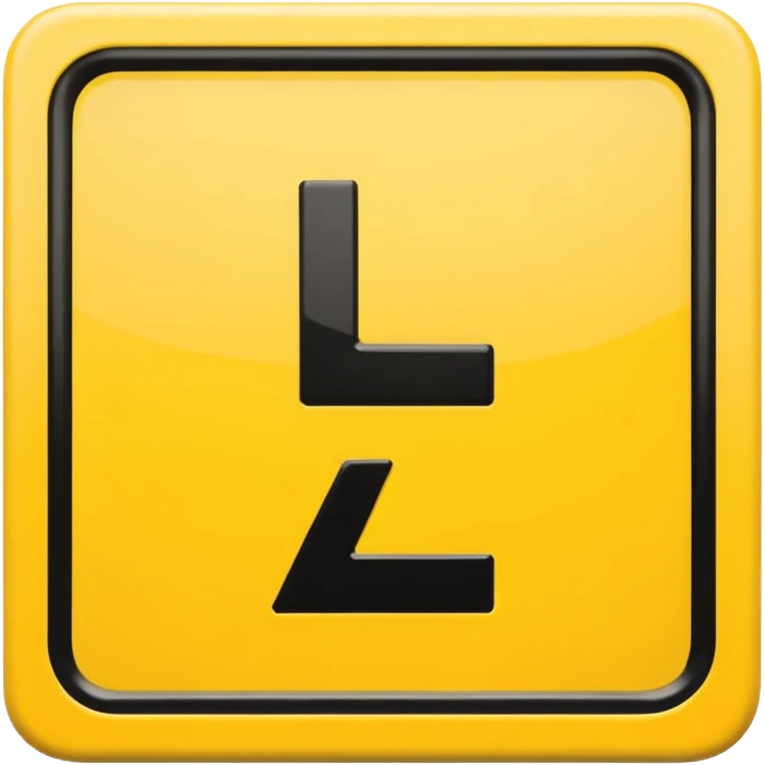  L plate emoji with yellow background and black text emoji