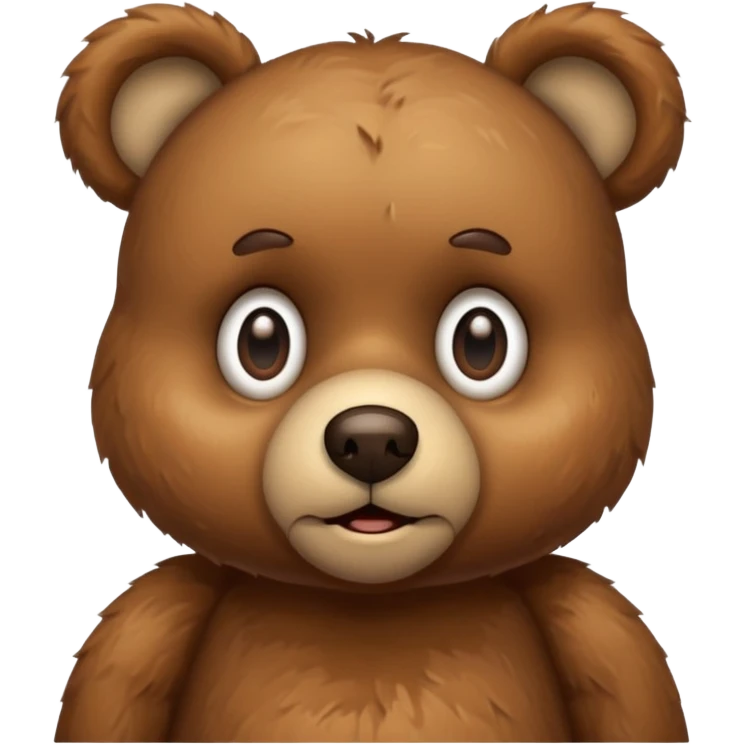 Confused teddy bear emoji