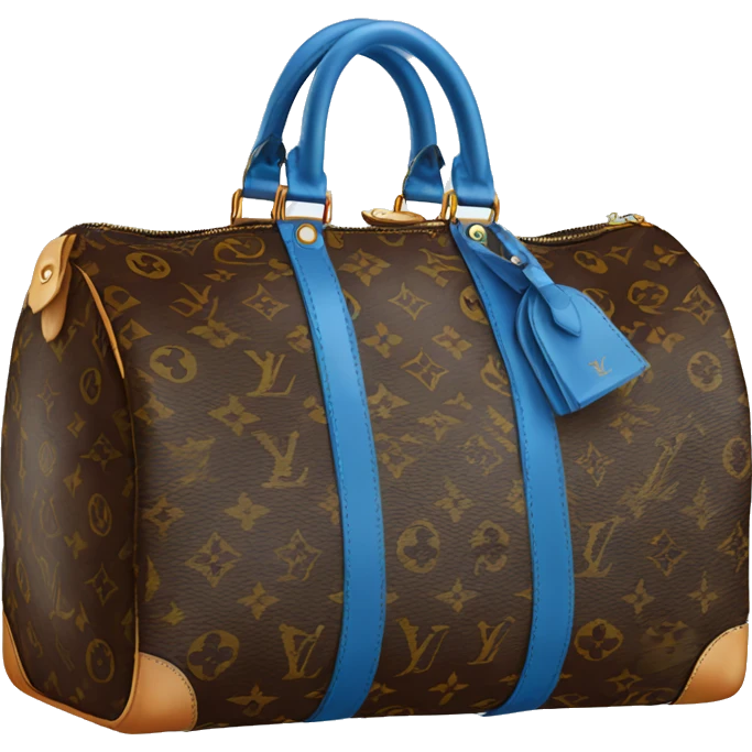 Blue louis vuitton keepall emoji