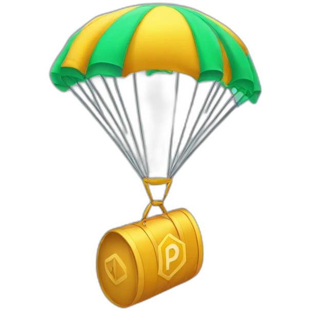 parachute and cryptotoken emoji