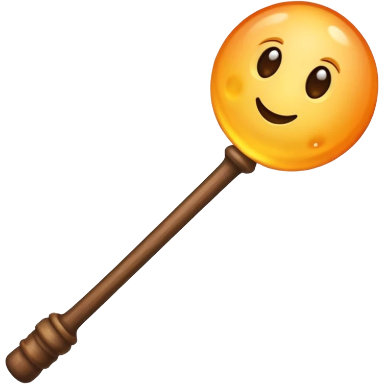 magic wooden staff with hole emoji