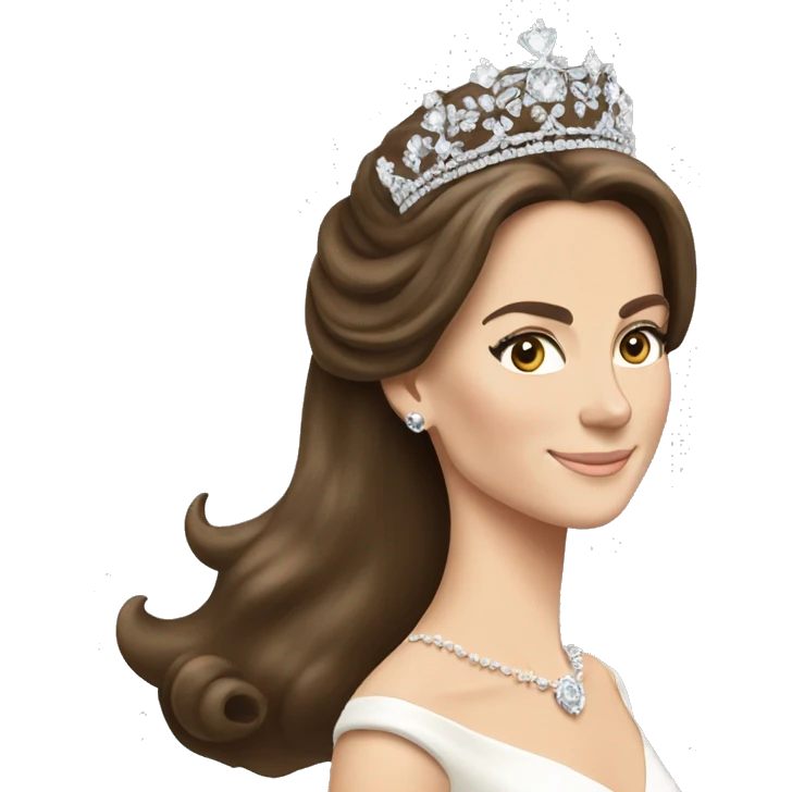 Kate Middleton wearing tiara emoji