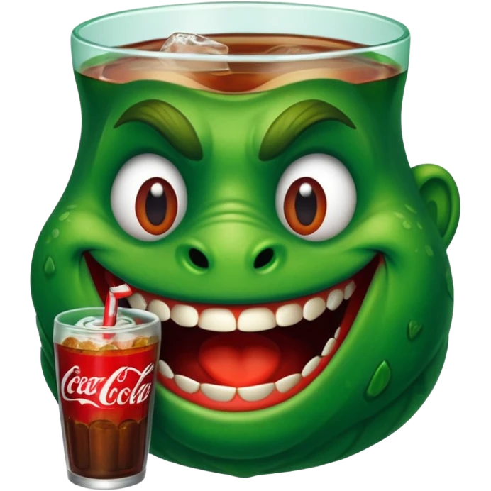 Mr piranha drinking coke emoji