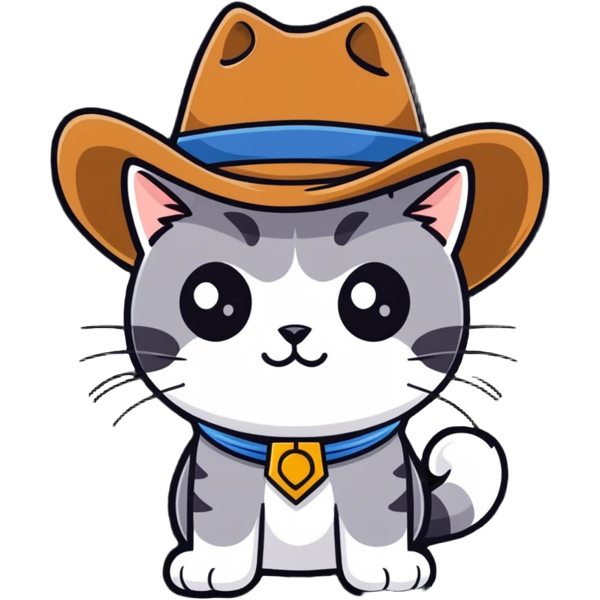 Cat with cowboy hat emoji