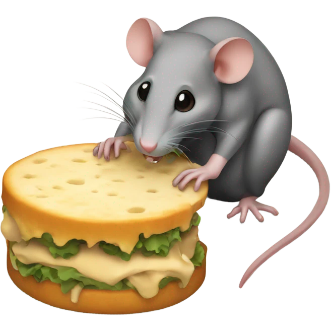rat eating food emoji