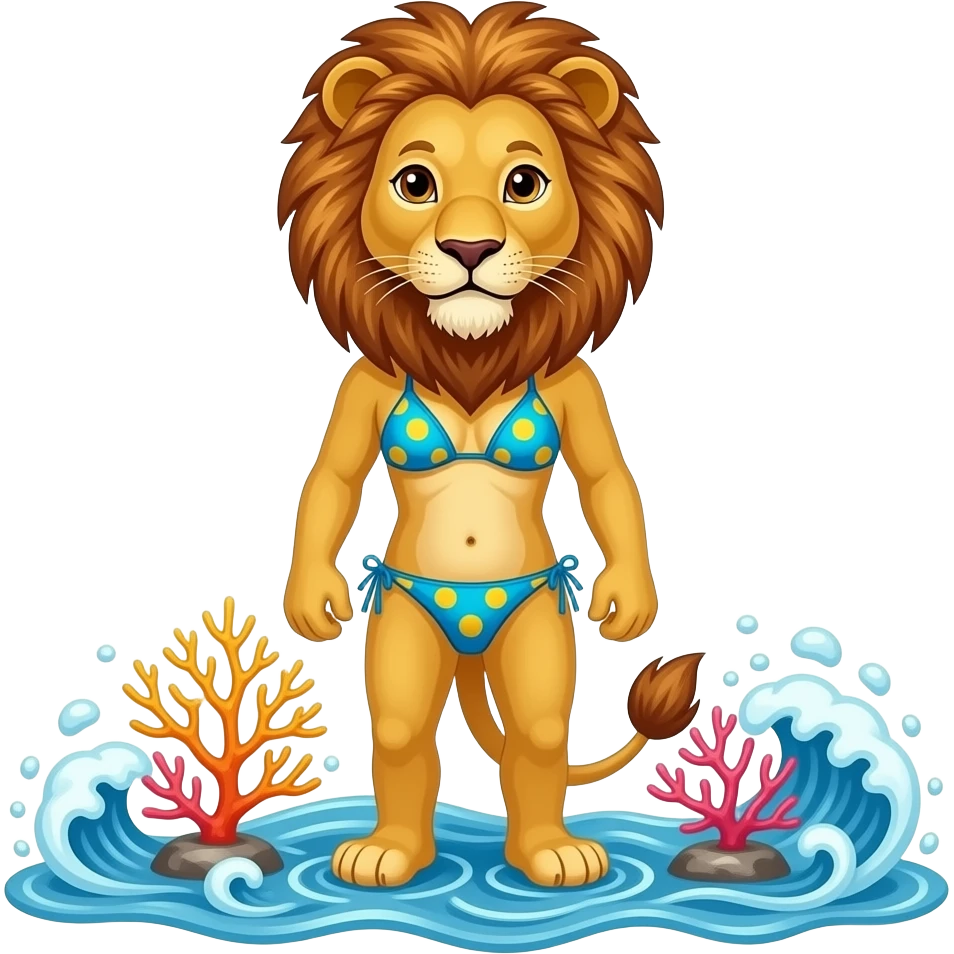 🪸🌊🦁👙 emoji