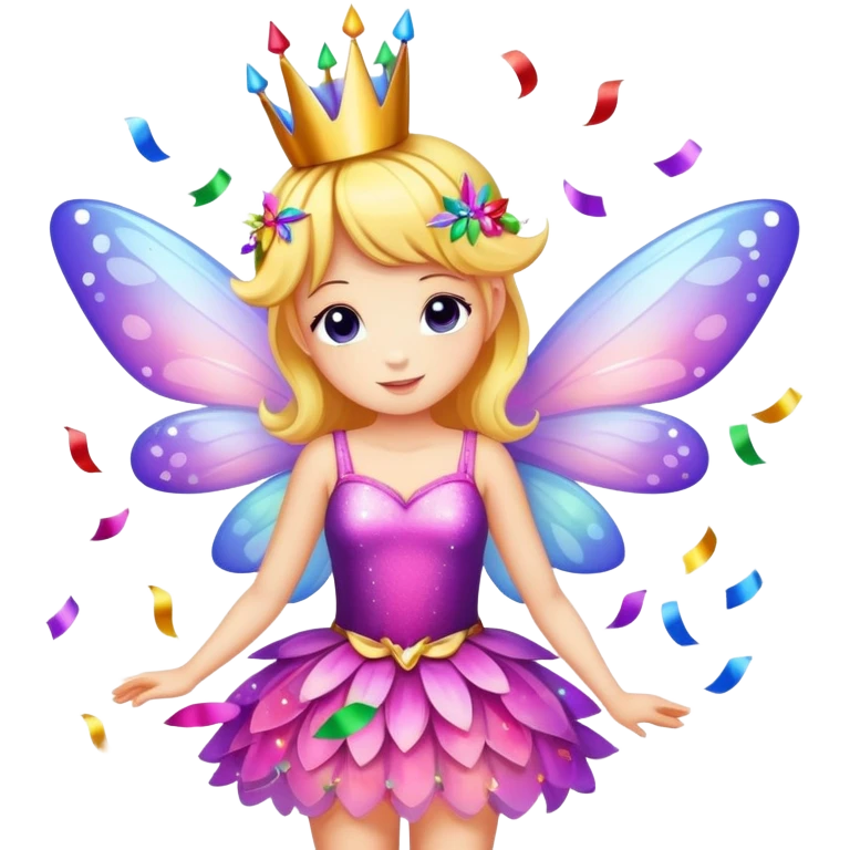 Beautiful Birthday Confetti fairy emoji