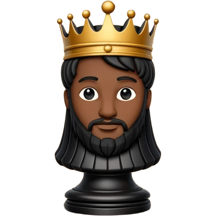 Black king of chess emoji
