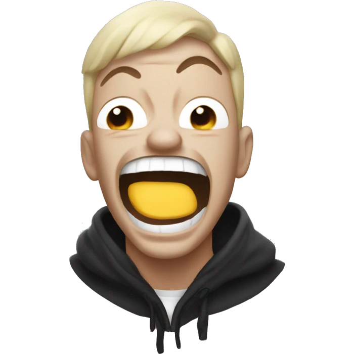 white skined rapper Evil laugh emoji